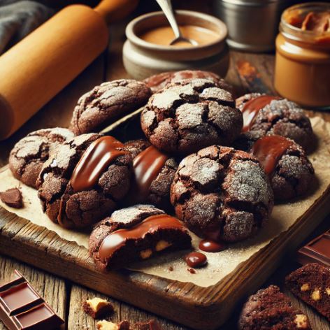  image of the Muddy Buddy Cookies in a cozy, rustic kitchen setting